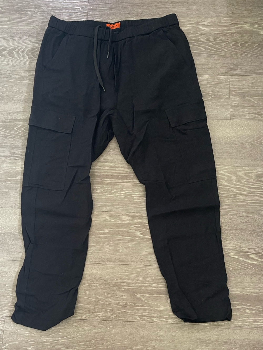Barena made in Italy wool Black Cargo Jogger Pants